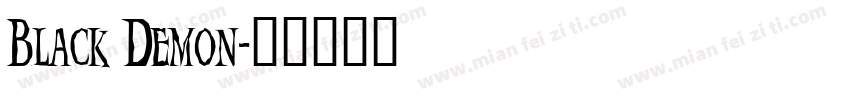 Black Demon字体转换